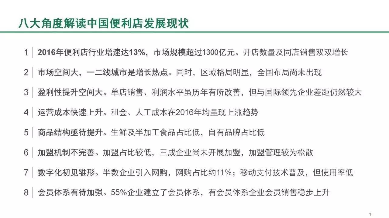 《2017中國(guó)便利店發(fā)展報(bào)告》發(fā)布：門(mén)店10萬(wàn)家 銷(xiāo)售規(guī)模1300億